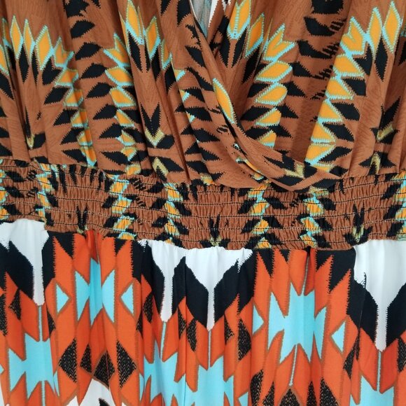 Southwest Style Romper, PL - Perfect for Boho, Western, Festival, Beach, Cabin - Picture 3 of 9